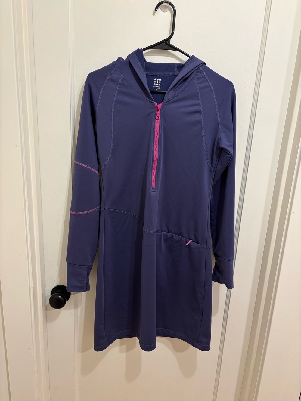 Title Nine Purple Active Hoodie Dress, Women’s Small